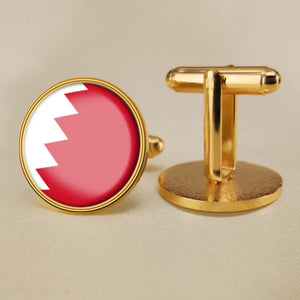 Bahraini Coat of Arms Map Flag Emblem Cufflinks