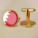 Bahraini Coat of Arms Map Flag Emblem Cufflinks