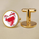 Bahraini Coat of Arms Map Flag Emblem Cufflinks