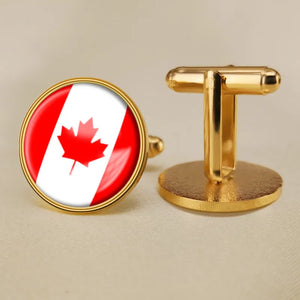 Canada Coat of Arms Flag Cufflinks