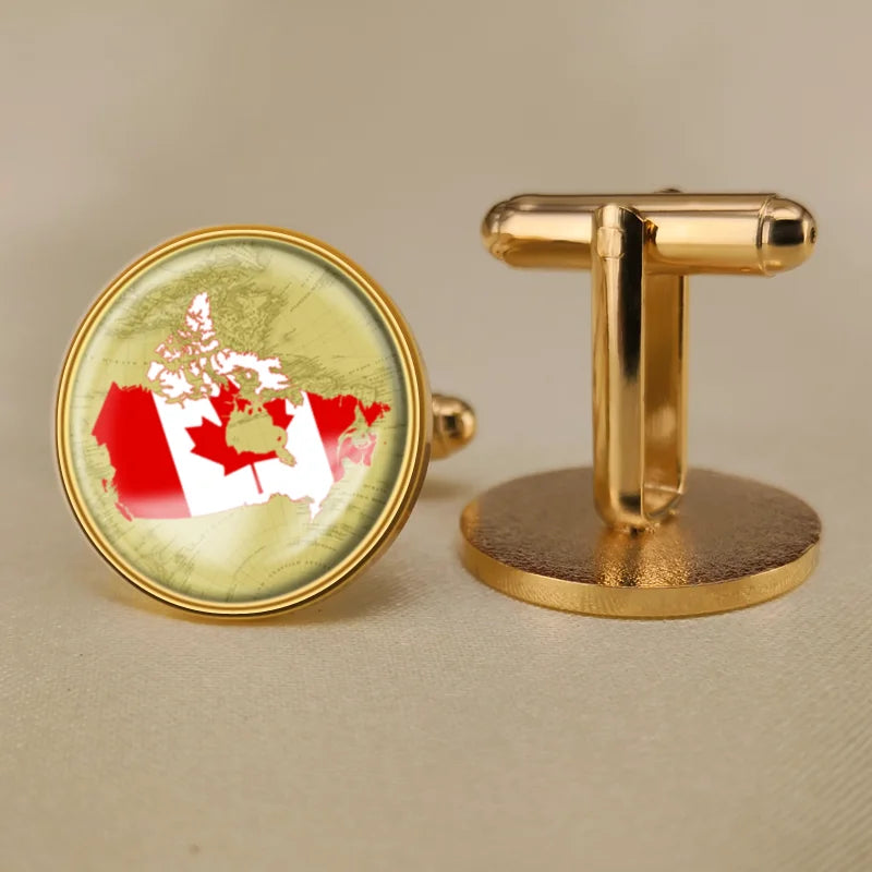 Canada Coat of Arms Flag Cufflinks
