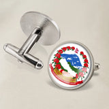 Nepal Coat of Arms Map Flag Cufflinks
