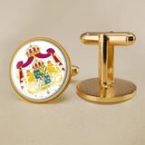 Sweden Coat of Arms Cufflinks, Swedish Map Flag Emblem
