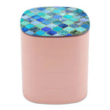 Cobalt Aqua Moroccan Tile Jewelry Storage Box Organizer