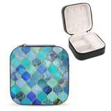 Cobalt Aqua Moroccan Tile Jewelry Storage Box Organizer