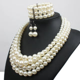 Vintage Pearl Jewelry Set for Evening Dress