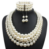 Vintage Pearl Jewelry Set for Evening Dress