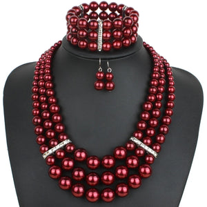 Vintage Pearl Jewelry Set for Evening Dress