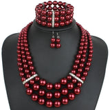 Vintage Pearl Jewelry Set for Evening Dress