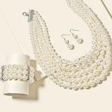 Vintage Pearl Jewelry Set for Evening Dress