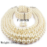 Vintage Pearl Jewelry Set for Evening Dress