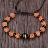 Coconut Bracelet Yellow Brass Meditation Pray String Buddhist Unisex Bracelet
