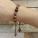 Coconut Bracelet Yellow Brass Meditation Pray String Buddhist Unisex Bracelet