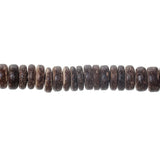 Coconut Shell Spacer Beads Flat Round Coffee 10mm Dia