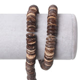 Coconut Shell Spacer Beads Flat Round Coffee 10mm Dia