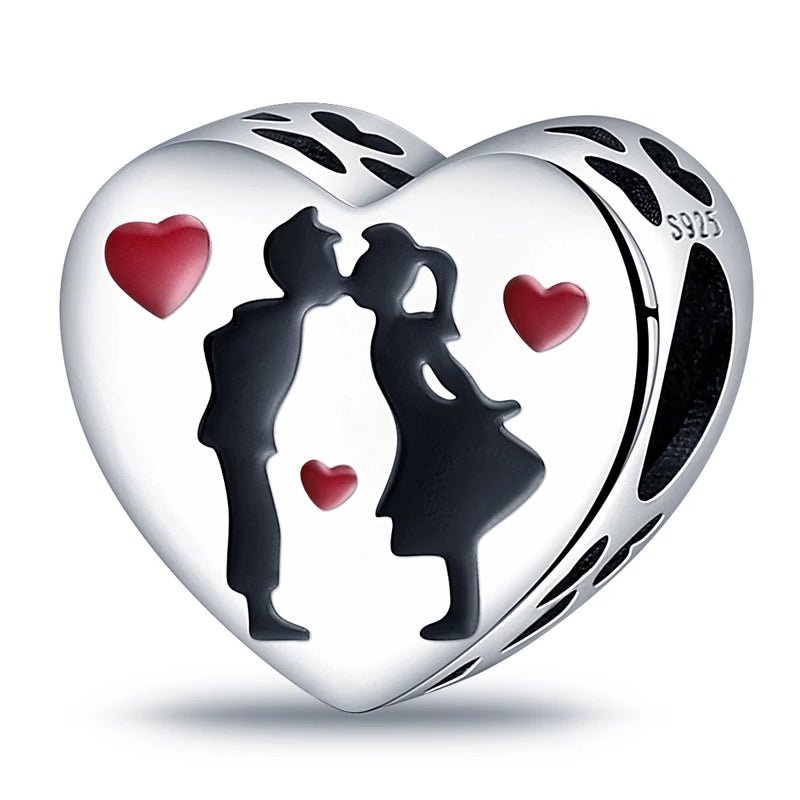 925 Silver Girl Heart Headphones Bracelet Necklace Jewelry