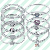 925 Sterling Silver Snake Chain Bangle for Women