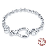 925 Silver Heart Bracelet for Beads Charms DIY Jewelry