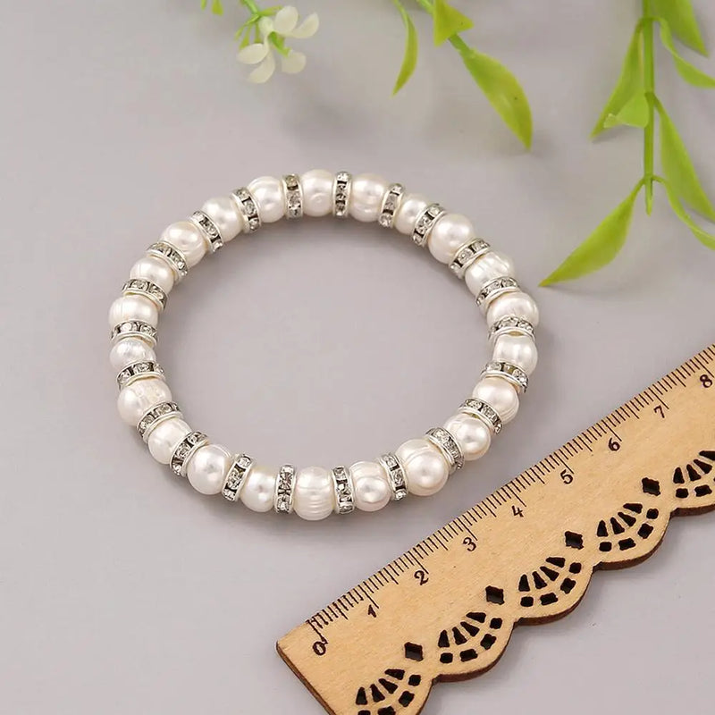 8-9mm Freshwater Pearl Bracelet for Women Party Charm Bracelet Fine Jewelry