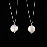 925 Silver Necklace Freshwater Pearls Choker For Women Girls Party Gift