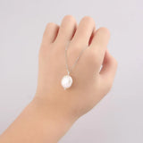 925 Silver Necklace Freshwater Pearls Choker For Women Girls Party Gift