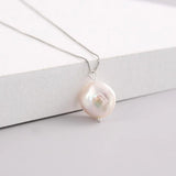 925 Silver Necklace Freshwater Pearls Choker For Women Girls Party Gift