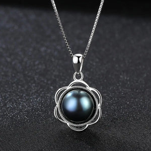 925 Silver Freshwater Pearl Pendant Necklace Wedding Jewelry