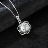 925 Silver Freshwater Pearl Pendant Necklace Wedding Jewelry
