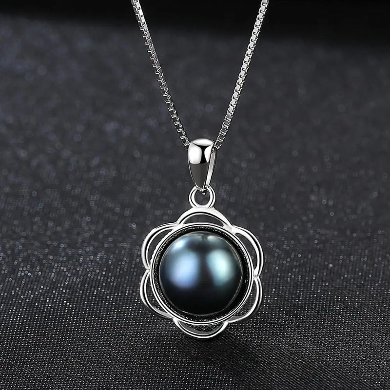925 Silver Freshwater Pearl Pendant Necklace Wedding Jewelry