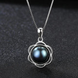 925 Silver Freshwater Pearl Pendant Necklace Wedding Jewelry