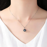 925 Silver Freshwater Pearl Pendant Necklace Wedding Jewelry