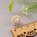 Baroque Fresh Water Pearl Stud Earrings for Women Wedding Party Jewelry