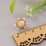 Baroque Fresh Water Pearl Stud Earrings for Women Wedding Party Jewelry