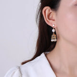 Baroque Pearl Earrings Retro Drop Earrings Fine Jewelry