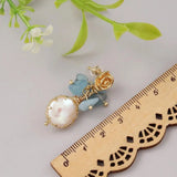 Freshwater Pearl Dangle Earrings for Women, Party Gift Fine Jewelry