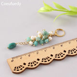 Natural Freshwater Pearl Earrings for Women Amazonite Drop Earings