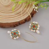 Vintage Freshwater Pearl Earrings Ethnic Drop Earings Jewelry