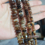 Coffee Stripe Agates Rondelle Shape Loose Beads 3x6-6x12mm