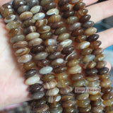 Coffee Stripe Agates Rondelle Shape Loose Beads 3x6-6x12mm