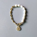 Freshwater Pearl Zircon Pendant Bracelet
