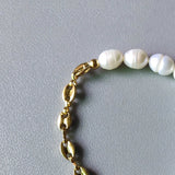 Freshwater Pearl Zircon Pendant Bracelet