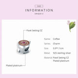 Coffee Cup Metal Beads for Women European Charm Bracelet