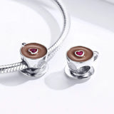 Coffee Cup Metal Beads for Women European Charm Bracelet