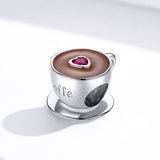 Coffee Cup Metal Beads for Women European Charm Bracelet