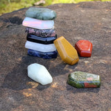 Coffin Statue Natural Quartz Agate Crystal Healing Reiki Stones