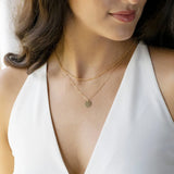 Coin Double Necklace Two Styles Filled Ball Chain Choker Pendants