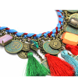 Ethnic Tassel Necklace For Women Collar Choker Vintage Statement Necklace