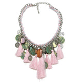 Ethnic Tassel Necklace For Women Collar Choker Vintage Statement Necklace