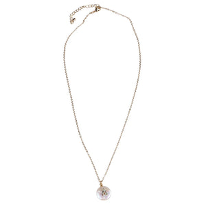 Coin Freshwater Pearl Pendant Necklace Women