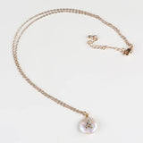 Coin Freshwater Pearl Pendant Necklace Women